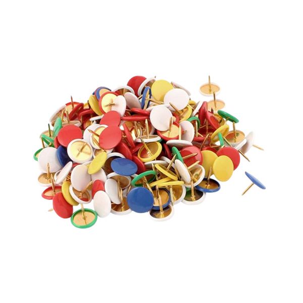 Steel Point Colour Push Pins Thumbtacks for Boards 200 Pcs