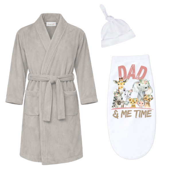 Baby &amp; Dad -Winter Gown &amp; Baby Swaddle Cocoon-Eng-Wild one girl
