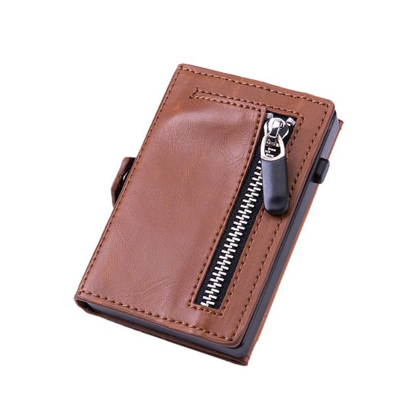 PU Leather Pop Up Credit Card Holder Wallet with Coin Purse