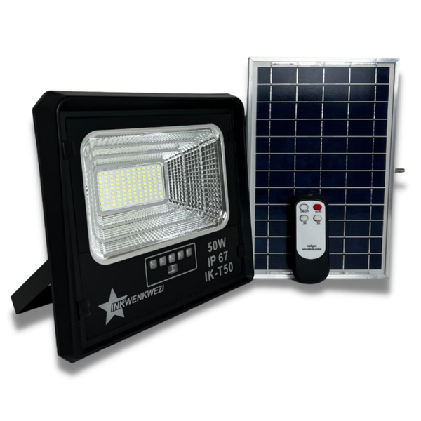 50W Inkwenkwezi Solar Rechargeable Flood Light - IK-T50 - 10Pack