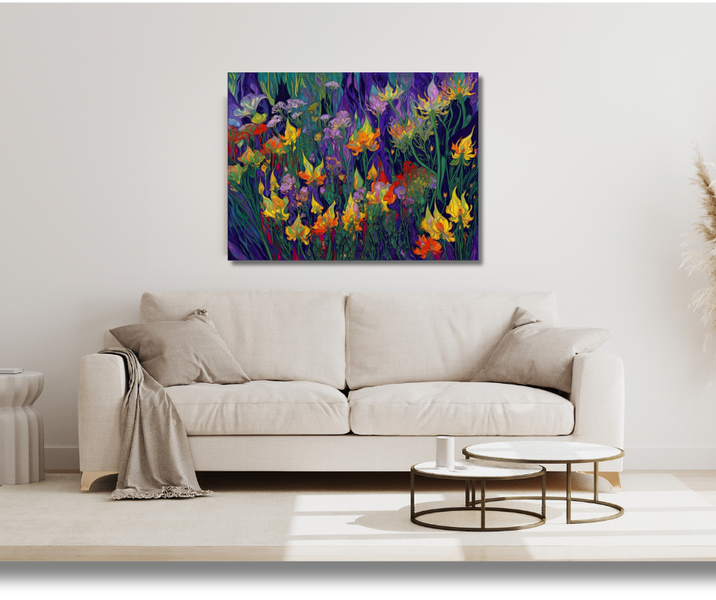 Canvas Wall Art Home Decor- Purple Bloom