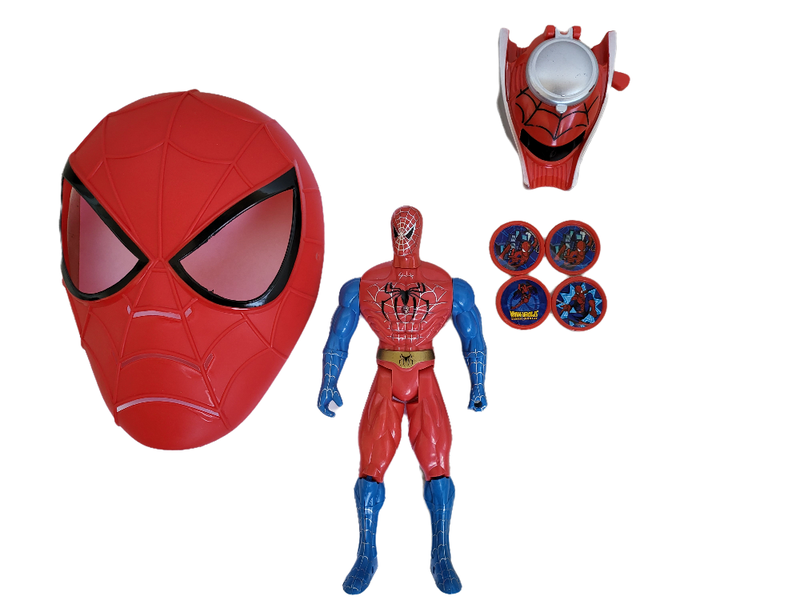 Spiderman Dress Up and Action Figure Set With Launcher Emiter Avengers 4
