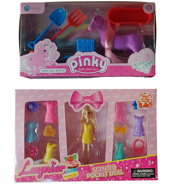 Scented Pocket Doll with Purple Pinky Horse Doll