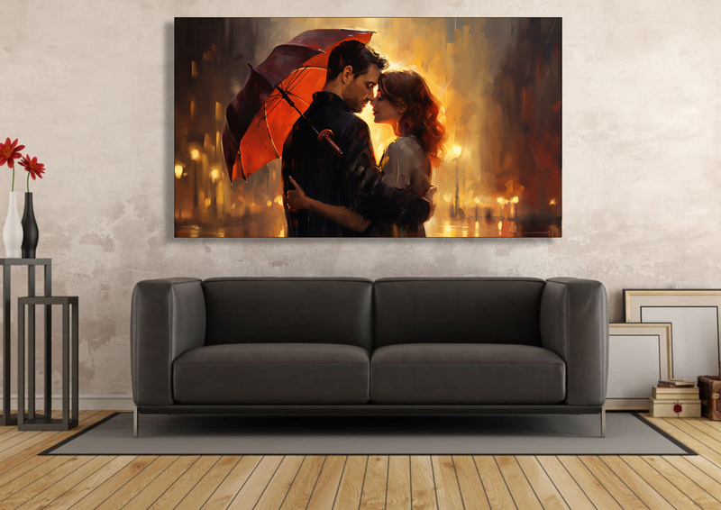 Canvas Wall Art - AKissin the Rain - HC0914