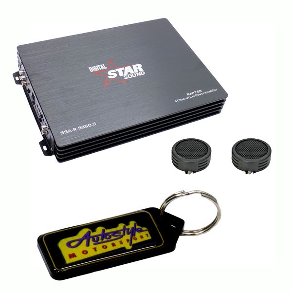Starsound SSA-9350.5 Raptor 5CH Amplifier &amp; Evo Tweeters &amp; Gel Key Holder