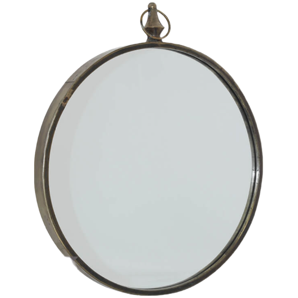 Bronzee Frame Round 45 cm x 53 cm Metal Mirror