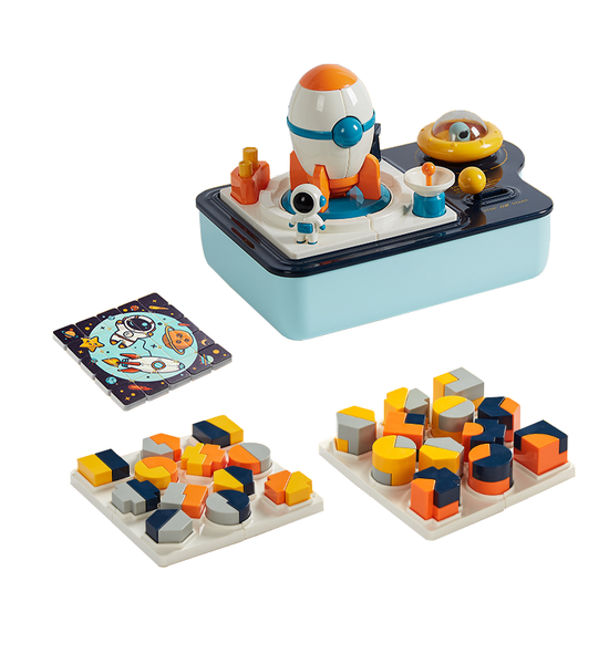 Children Countdown Space Puzzle Building Set Ejection Block - 4 in 1 Set