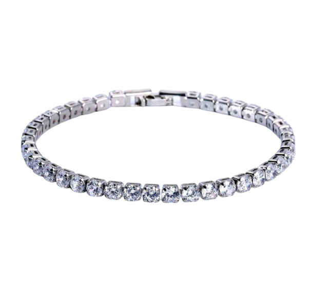 4mm Round Full Cz Stone Tennis Bracelet