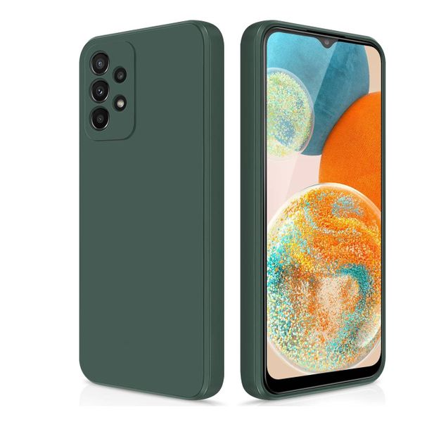 Liquid Silicone Back Case Compatible with SamsungGalaxy A15-Midnight Green