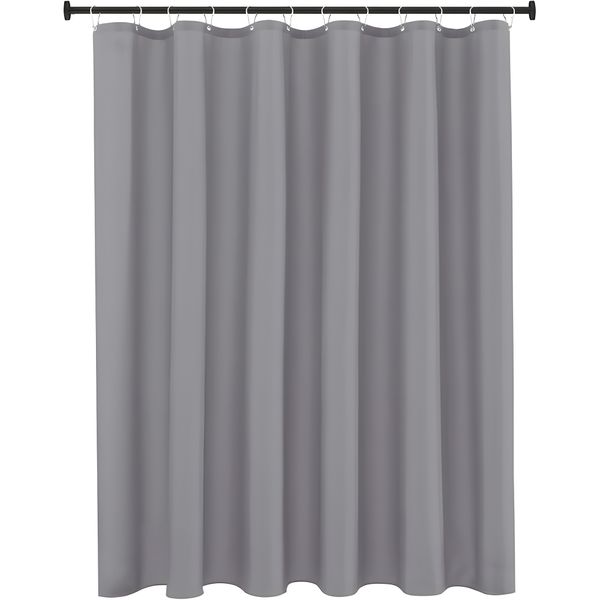 Shower Curtain Liner Waterproof PEVA Shower Curtain with 12 Hooks - 180cm
