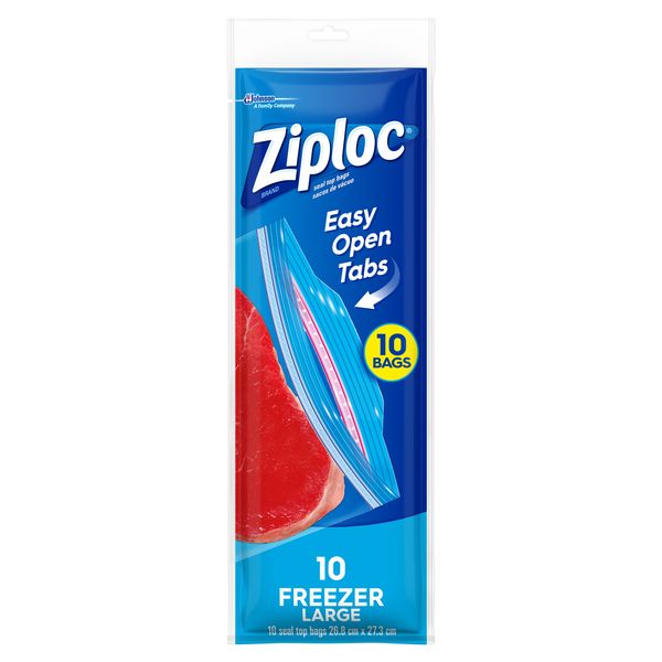 Ziploc Large Freezer Bags 10's