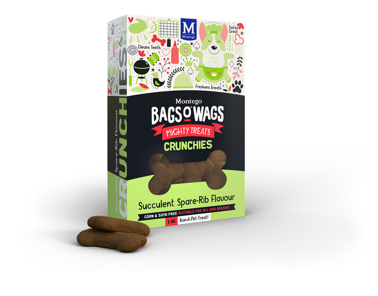 Montego Bags O' Wags - Crunchies Spare Ribs Dog Treats 1 kg