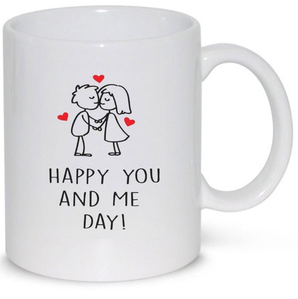 Happy You and Me Day Anniversary Husband Wife Boyfriend Girlfriend Gift Mug