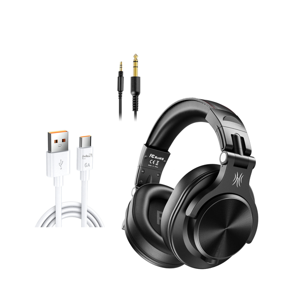 ONEODIO A71 WIRED OVER-EAR HEADPHONE BK &amp; Boltex Type C cable
