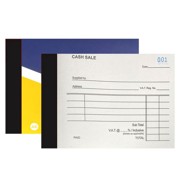 A6 Size Set of 2 - Carbonless Paper Cash Sales Duplicate Book 100Sets