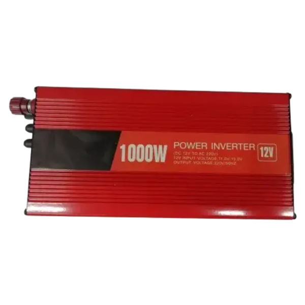 Red 1000W Power Inverter - 12V to 220V Converter
