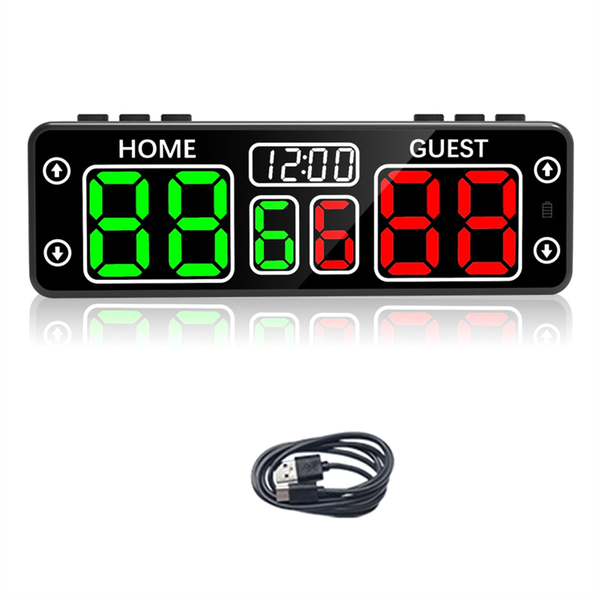 Digital Scoreboard with Countdown Timer, LED Scoreboard