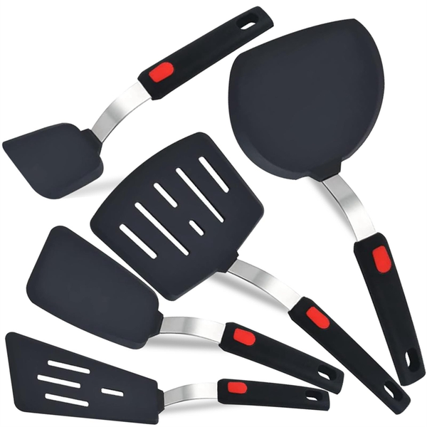Silicone Spatula 5-Pack Spatulas Silicone Set For Nonstick Cookware