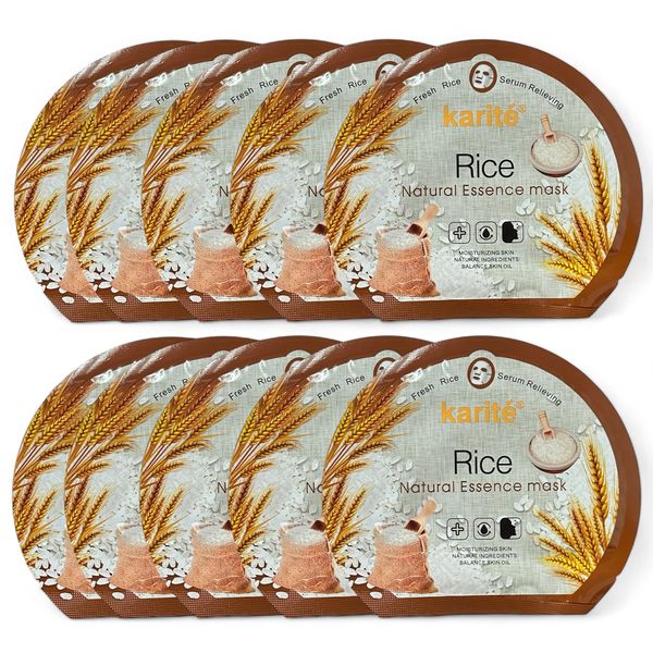 Set of 10 - Karite Rice Soothing Hydrating Facial Sheet Masks
