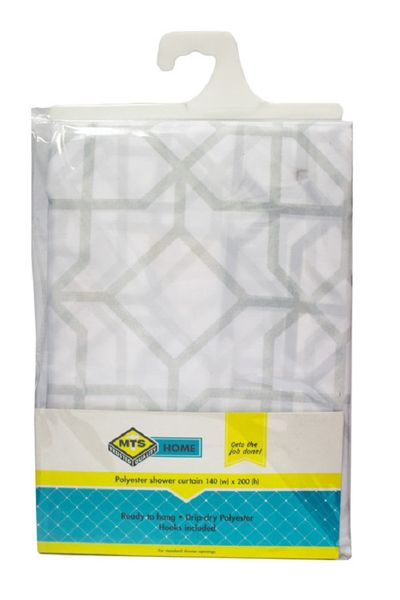 MTS Executive Shower Curtain Prismatic Grey