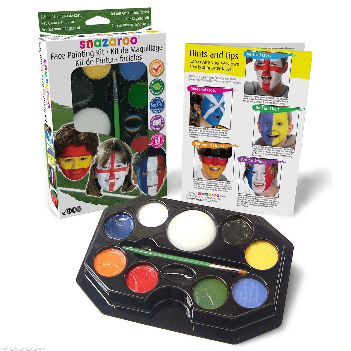 Snazaroo Face Painting Rainbow Palette Kit