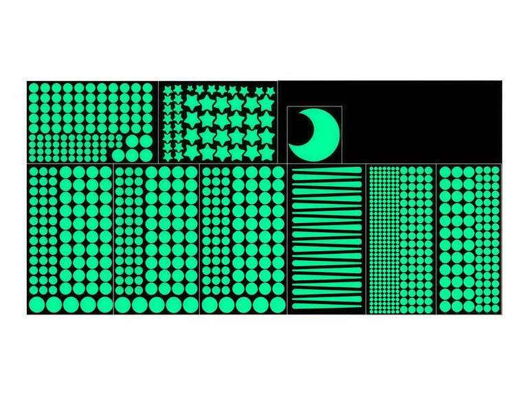 3D Starry Night Light Stickers Set for Kids Bedroom, 3D Adhesive Dots