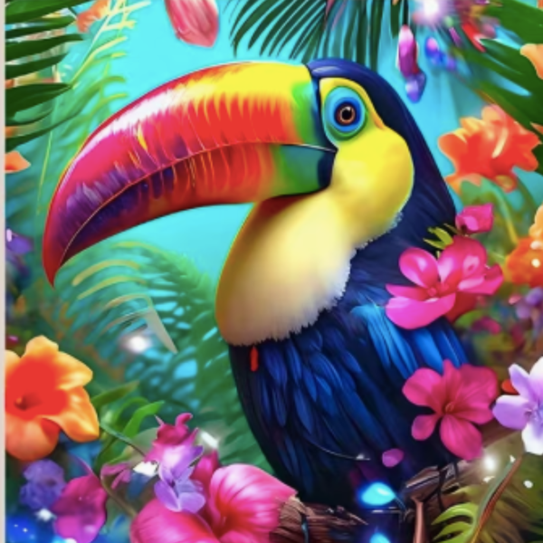 Toucan Tropical Diamond Painting Kit - 30cm x 30cm