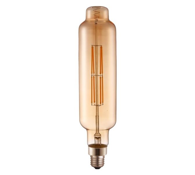 Large E27 Cylinder LED Tube Clear/Amber 8 W