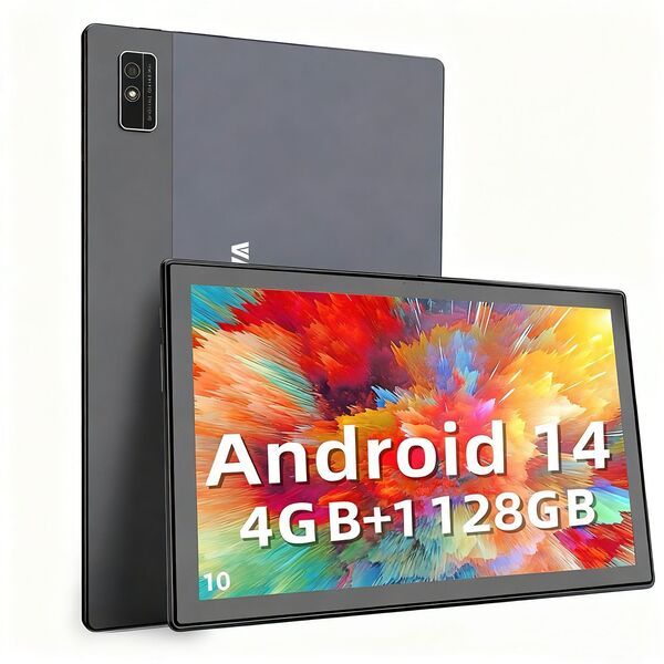 FivaHiva 10.1" Android 14 Tablet - 4GB+128GB, Octa-Core, 4000mAh