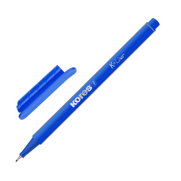 Kores K-Liner Fineliner, Blue, Box of 12