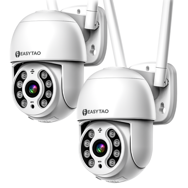 E T EASYTAO 2 PCS Alexa Security Cameras Outdoor with 2.4Ghz WIFI-C05