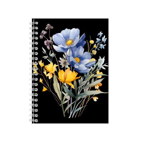 Wild Flowers 2 A5 Notebook Spiral Lined Trendy Notepad Idea 396