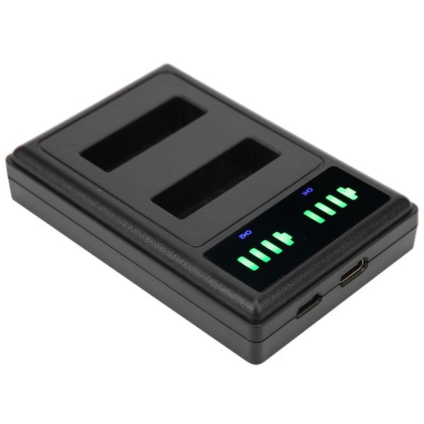 Dual EN-EL23 Charger with Micro/Type-C &amp; LCD