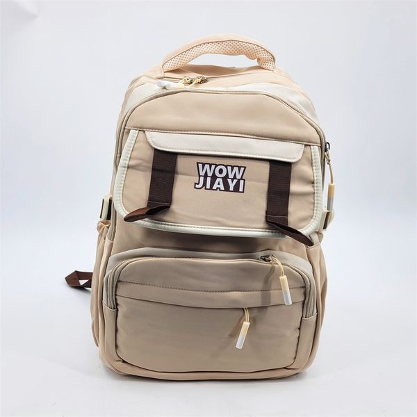 Soft Oxford Cloth High-End Quality Lightweight Backpack Light Pink Color