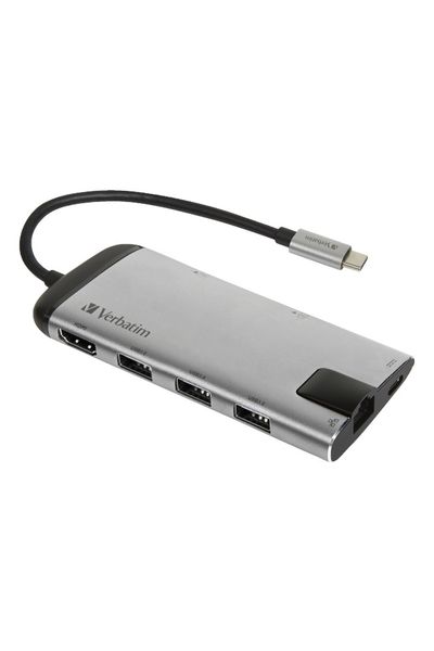 Verbatim Usb-C Multiport Hub Usb 3.1| Usb 3.0| Hdmi| Sdhc|microsdhc| Rj45