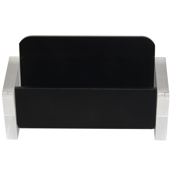 Acrylic Desktop Business Card Holder Display for Desk Elegant Black