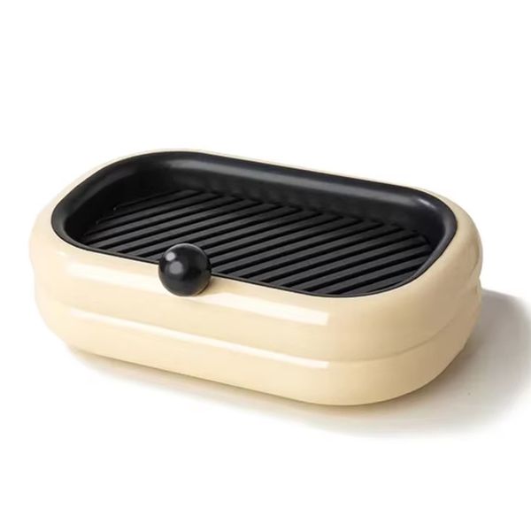 Self-Adhesive Soap Holder Wall-Mounted Drainage Soap Box B