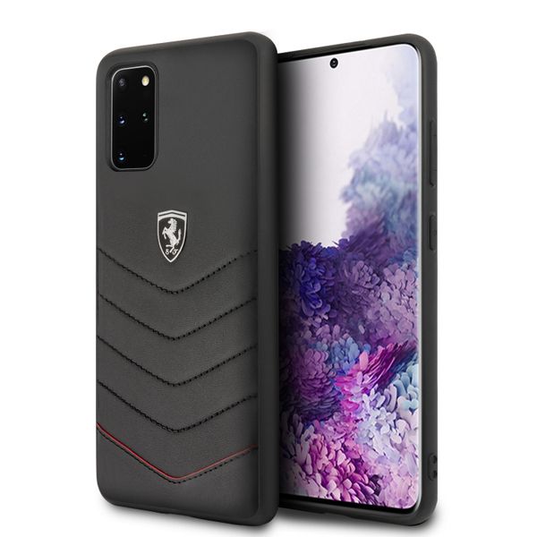 FERRARI - Heritage Quilted Leather Case Samsung S20+ Black