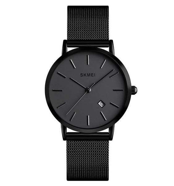 Ladies Black Widow Minimalist Watch - Space Black Mesh Band