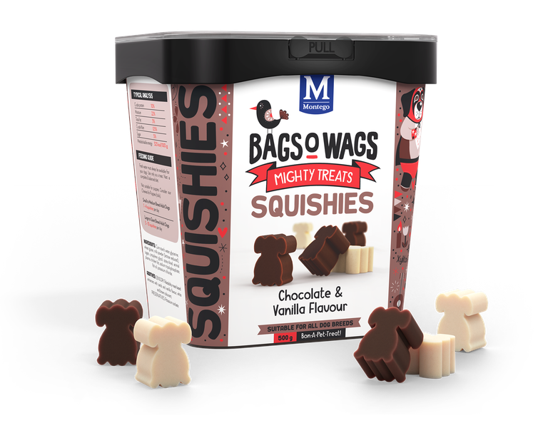 Montego Bags O' Wags - Squishies Chocolate &amp; Vanila Dog Treats 500 g