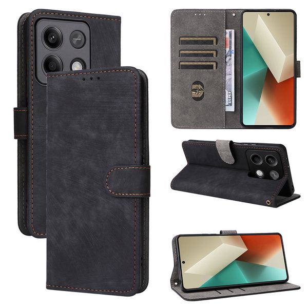 Flip Cover Compatible With Redmi Note 13 Pro Plus 5G Anti-theft Brush Case