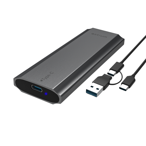 Astrum NVMe M.2 SSD Enclosure for PCIe &amp; NGFF, 10 Gbps Speed - ENP4310