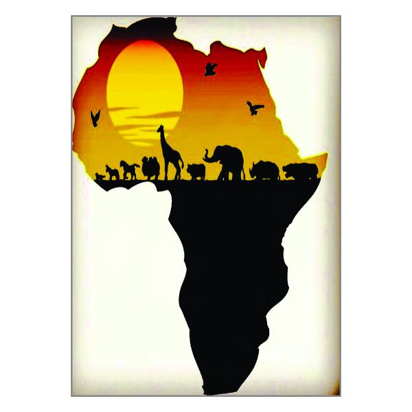 Animal Map of Africa - A1 Poster