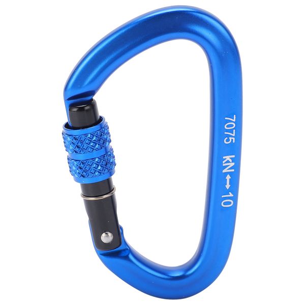 Blue No.8 Screwgate Locking Climbing Carabiner