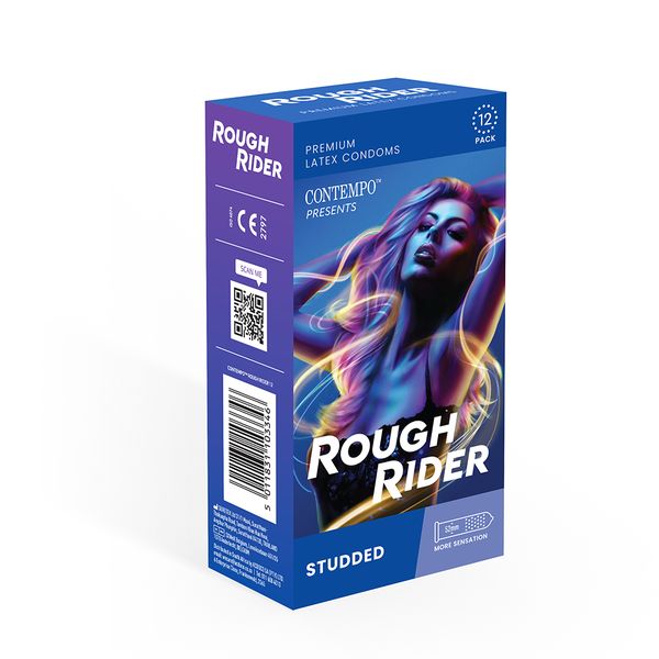 Contempo Rough Rider Studded Condoms 12s