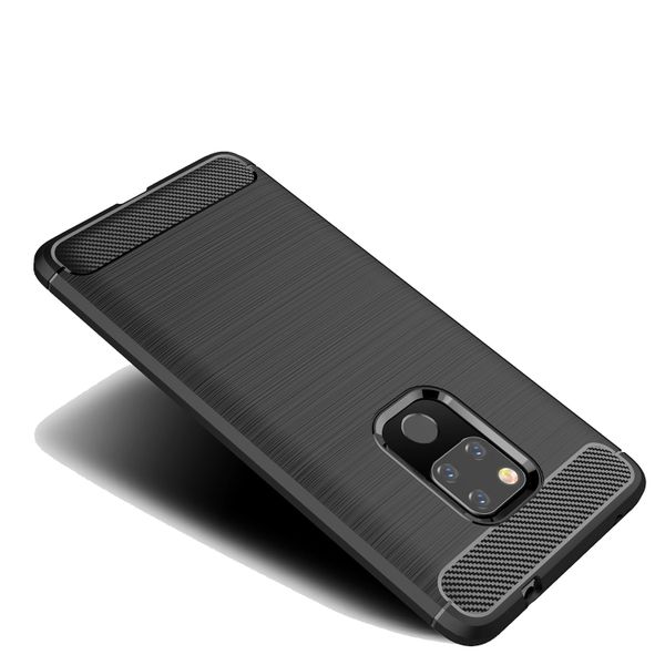 Tuff-Luv Carbon Fibre Style Shockproof Case for Huawei Mate 20 -Black