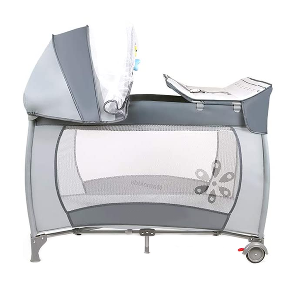 Foldable Baby Crib with Bassinet And Changing Table