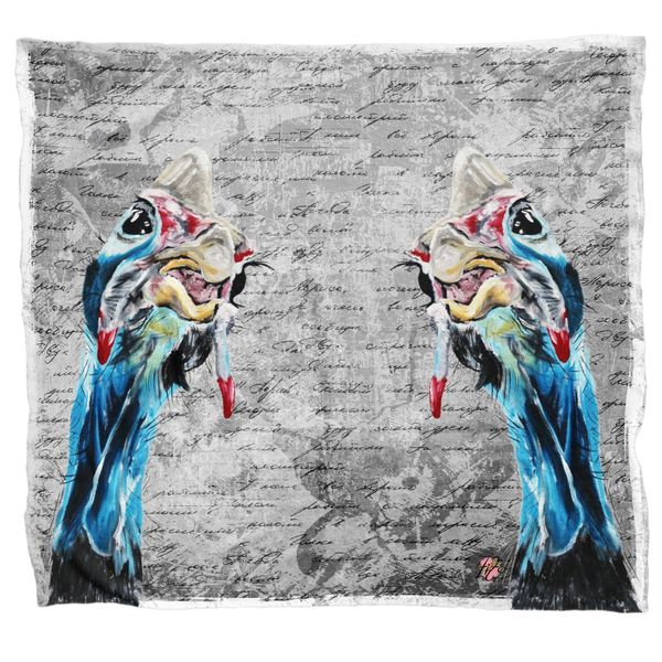 Goofy Guineafowl Letters Light Weight Fleece Blanket by Fifo