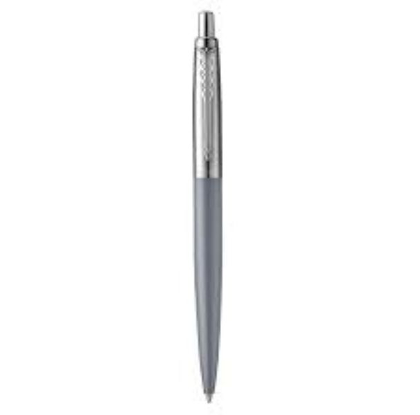 Parker Jotter XL Ballpoint Medium Nib Blue Ink-Metallic Grey Chrome Trim GB