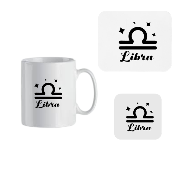 Mug, Coaster and Mouse Pad Combo - Libra